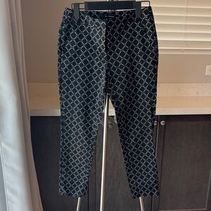 Amanda & Chelsea Black and White Patterned Dress Pants